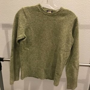 Green J.Crew Wool Sweater